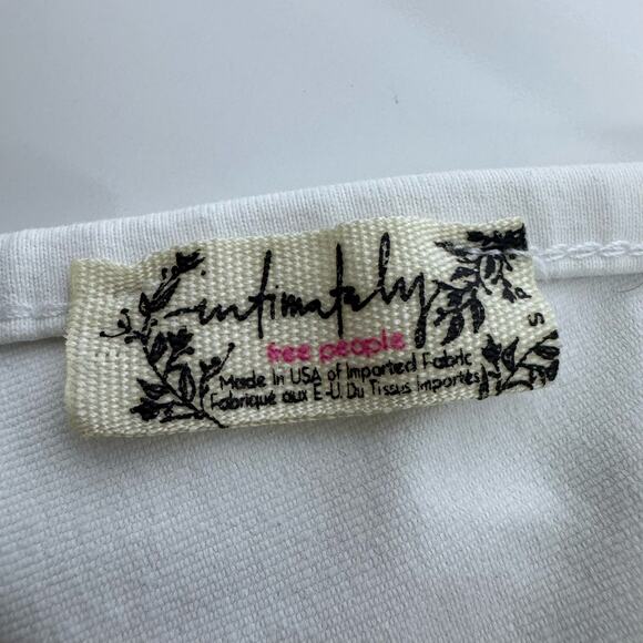 Intimately Free People Lila Square Neck Thong Bodysuit White Small - Picture 5 of 6